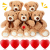 Libima 5 Pack 14'' Bears Stuffed Animals With Voice Recorder Set 30 Seconds Voice Sound Recorder Module Plush Bear Cute Stuffed