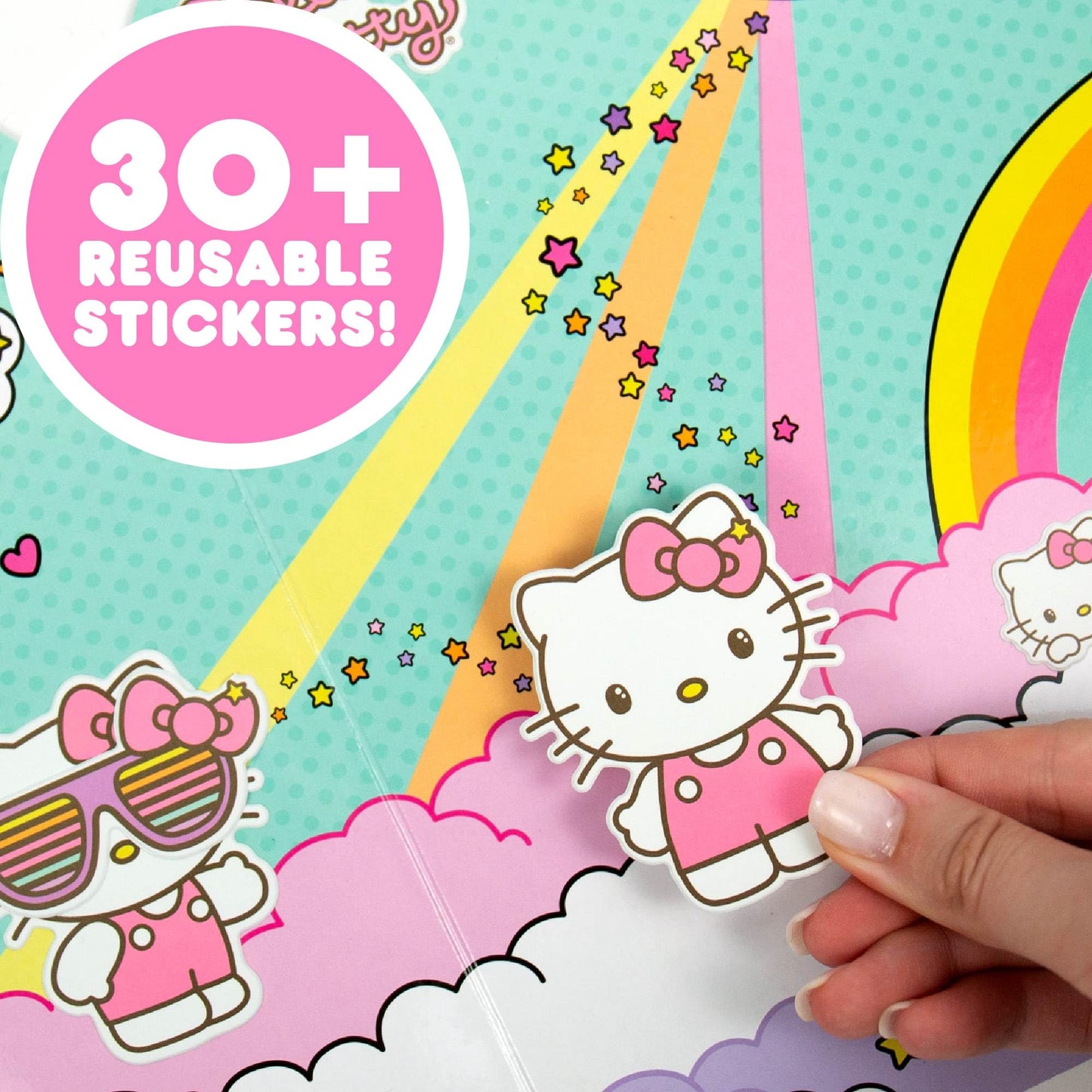 Hello Kitty Puffy Sticker Playset, Includes Over 50 Hello Kitty Reusable Book Stickers, Sanrio Sticker Book, Reusable Sticker Book, Hello Kitty Toys, Kids Stickers, Toddler Activity Book