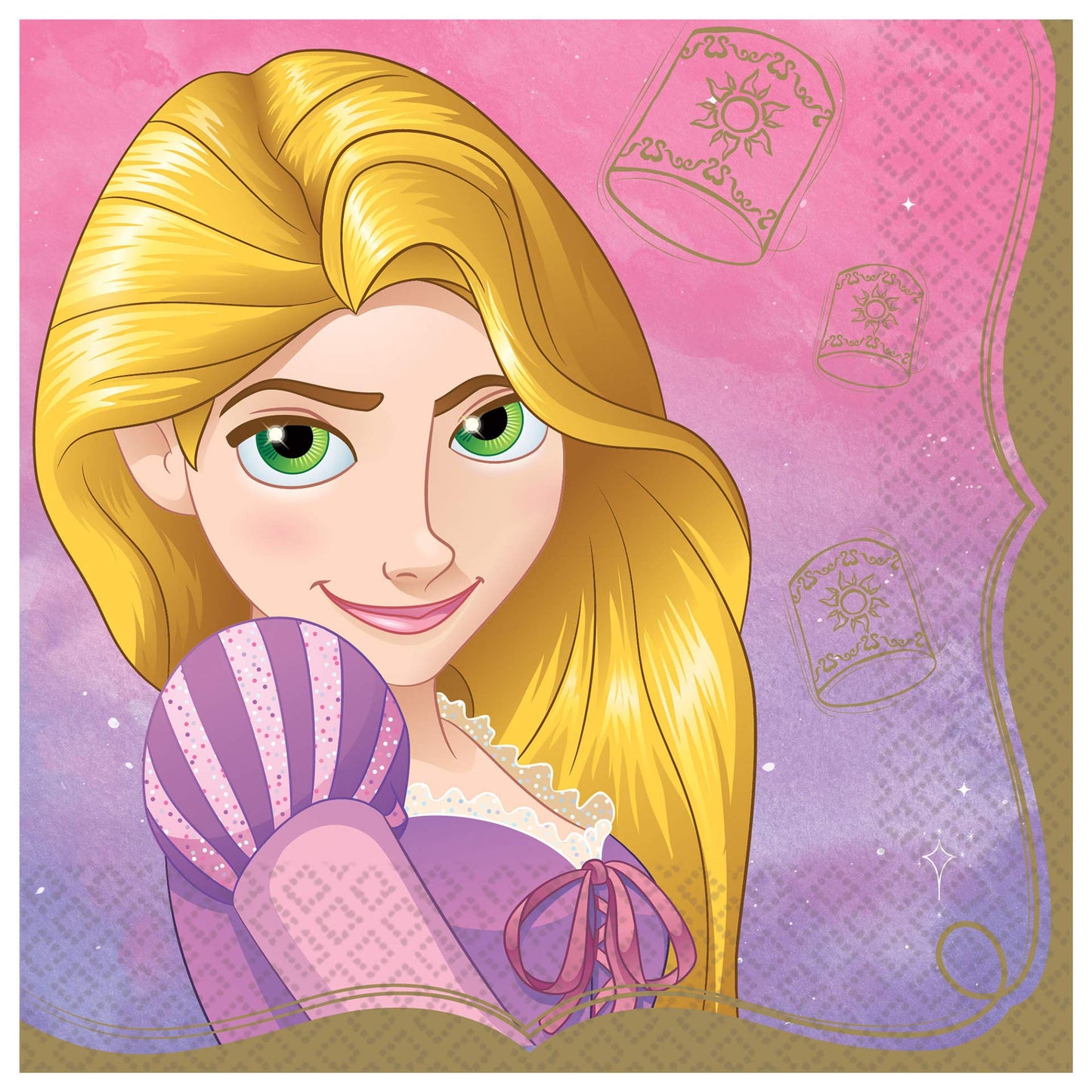 Disney Princess Luncheon Napkins, 6.5' (16-Pack) - Deluxe Party Napkins, Perfect For Themed Parties And Celebrations, Rapunzel