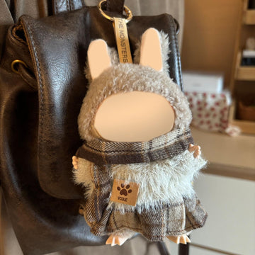 WASAFV Clothes for Labubu (NO Doll) fit 17cm(6.69'') enhanced Outfit with Accessories Soft & Stylish Hand-Woven Doll Set Skirt