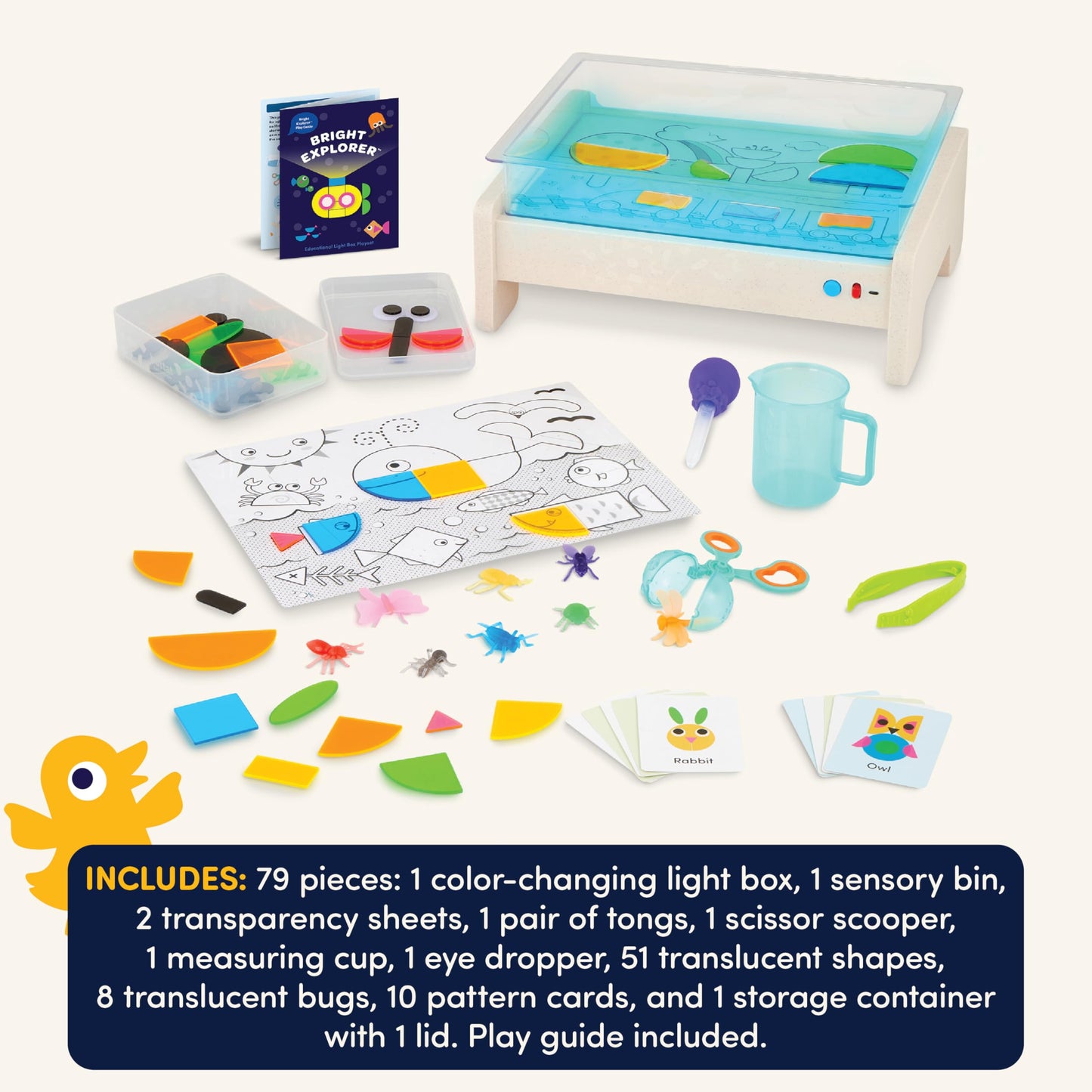 Battat Education Tracing Light Box - Sensory Light Table for Kids 3+ Years, Multi Color, Medium Size - Bright Explorer