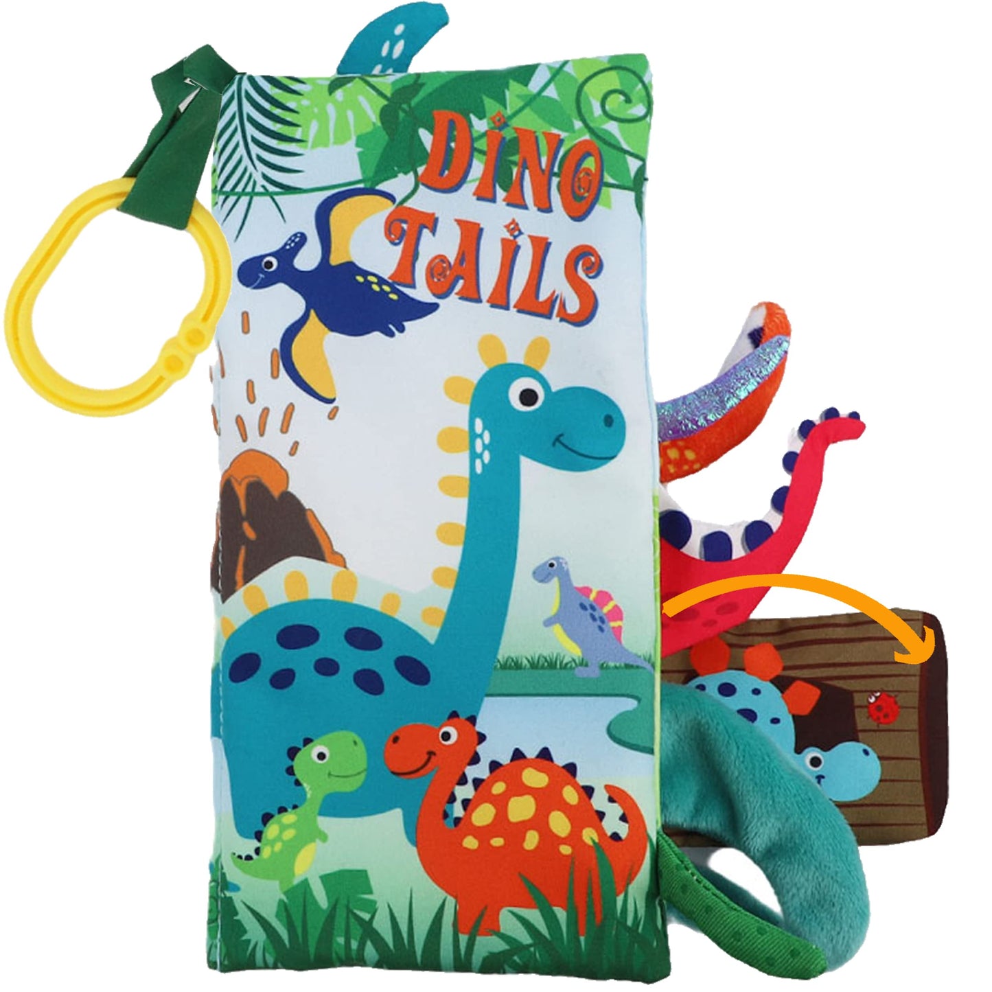 Dinosaur Baby Books 0-6 Months,Crinkle Cloth Books For Babies,Infant Tummy Time Toy Touch And Feel Toys 0-3-6-12-18 Months, Todd