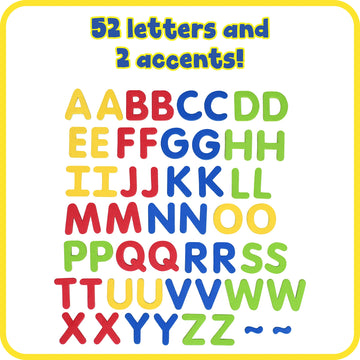 Ready 2 Learn Magnetic Alphabet - Uppercase - 52 Letters - Kids Foam Letter Magnets For The Classroom, Refrigerator Or White Board - Large Magnets For Better Attraction