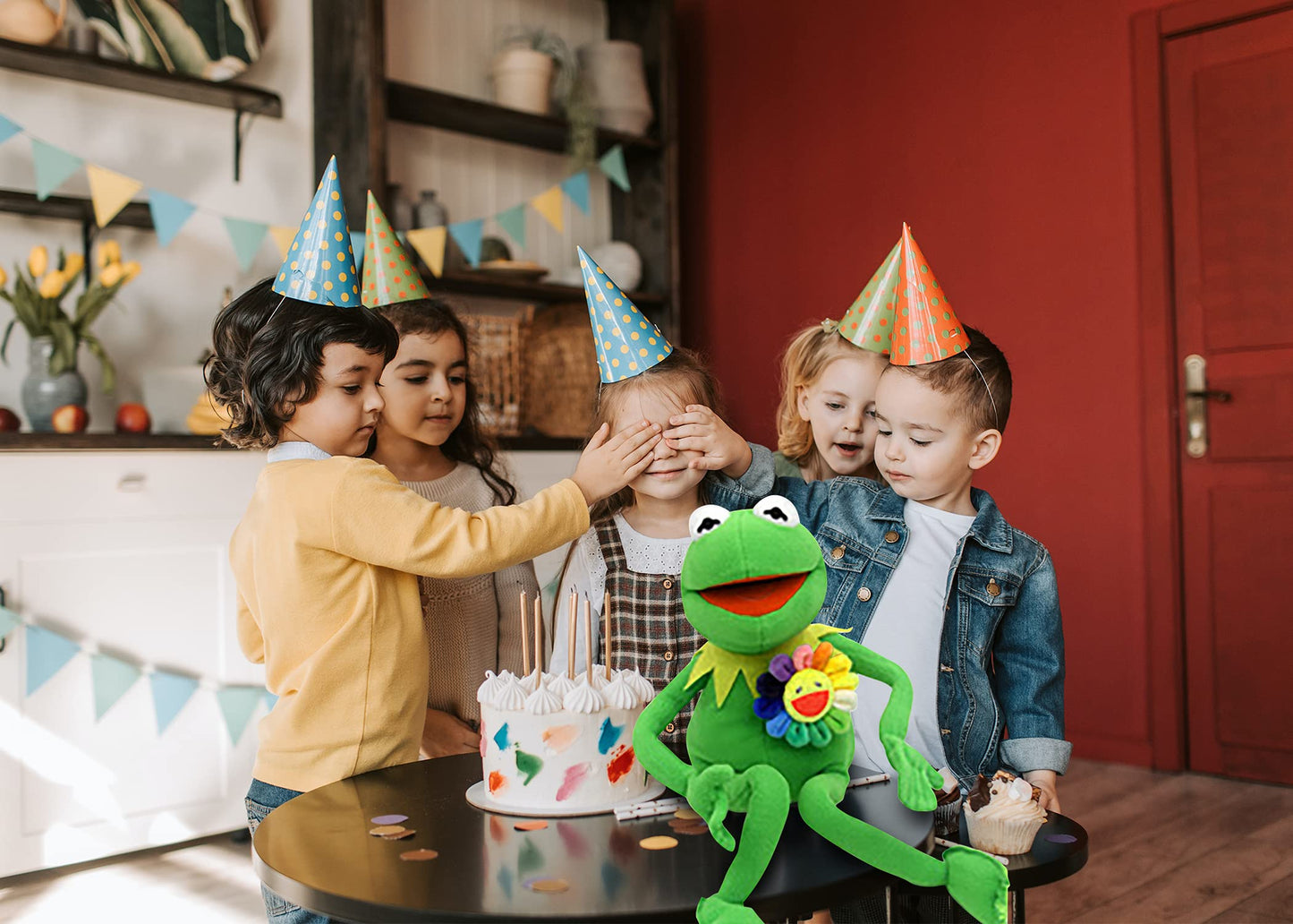 Kermit Frog Hand Puppet, Frog Plush,The Muppets Show, Soft Frog Puppet Doll Suitable For Role Play -Green, 24 Inches