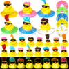 Hydren 50 Pcs Light Up Rubber Ducks - Small Cute Ducks For Boys & Girls - Operation Christmas, Bath, Shower & Pool Party Favors