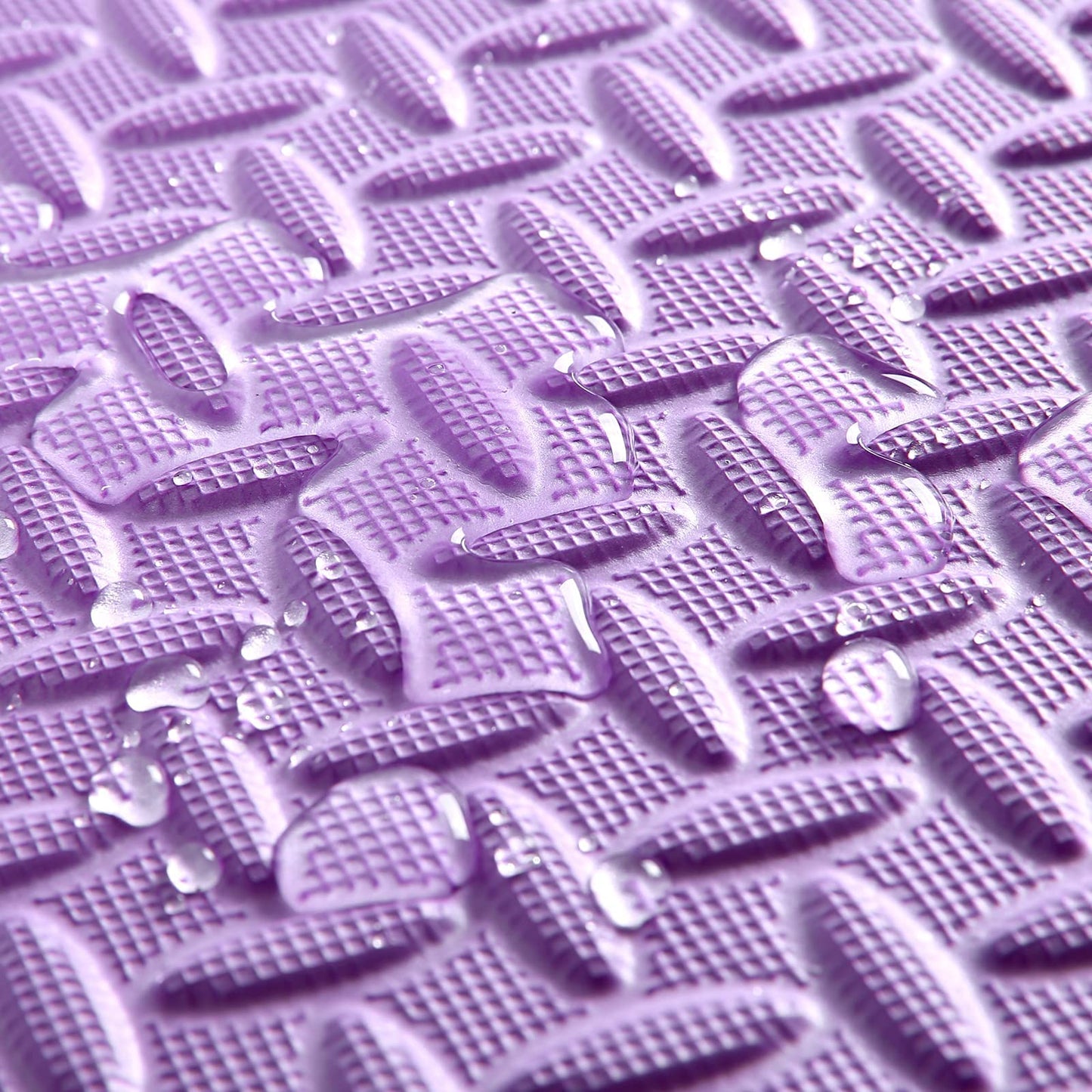 Tamiplay 16 Tiles Foam 0.4 Inch Thicked Interlocking Floor Mats With Solid Colors, Squares Baby Play Mat, Eva Foam Puzzle Foam Mats For Kids, Baby, Toddlers(Pink/Beige/Purple)