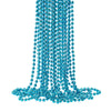 ZZYFGH 33'' 7mm St Patricks Day Beads Necklace, Metallic Teal Bead Necklace Bulk, Mardi Gras Round Beaded Necklaces for Party Fa
