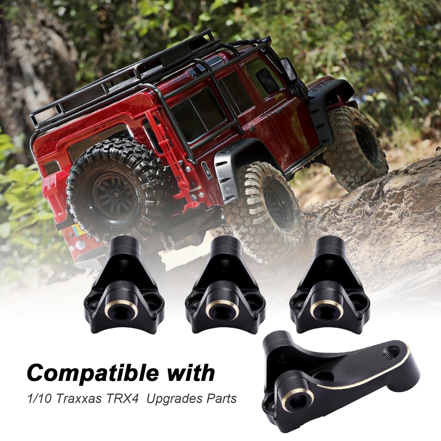Hobbypark Brass Link Mounts Panhard Mount Suspension Links Axle Mounting Kit for TRX4 Upgrades Replacement of 8227, Front and Re