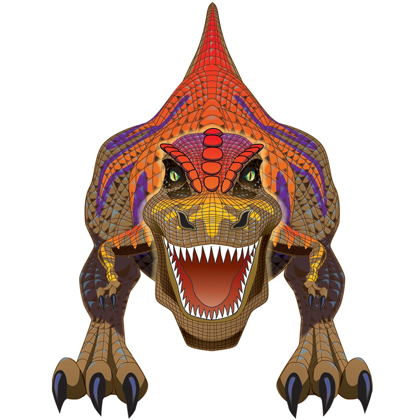 Windnsun Dino Soars T-Rex Nylon Kite, 44 Inches Tall