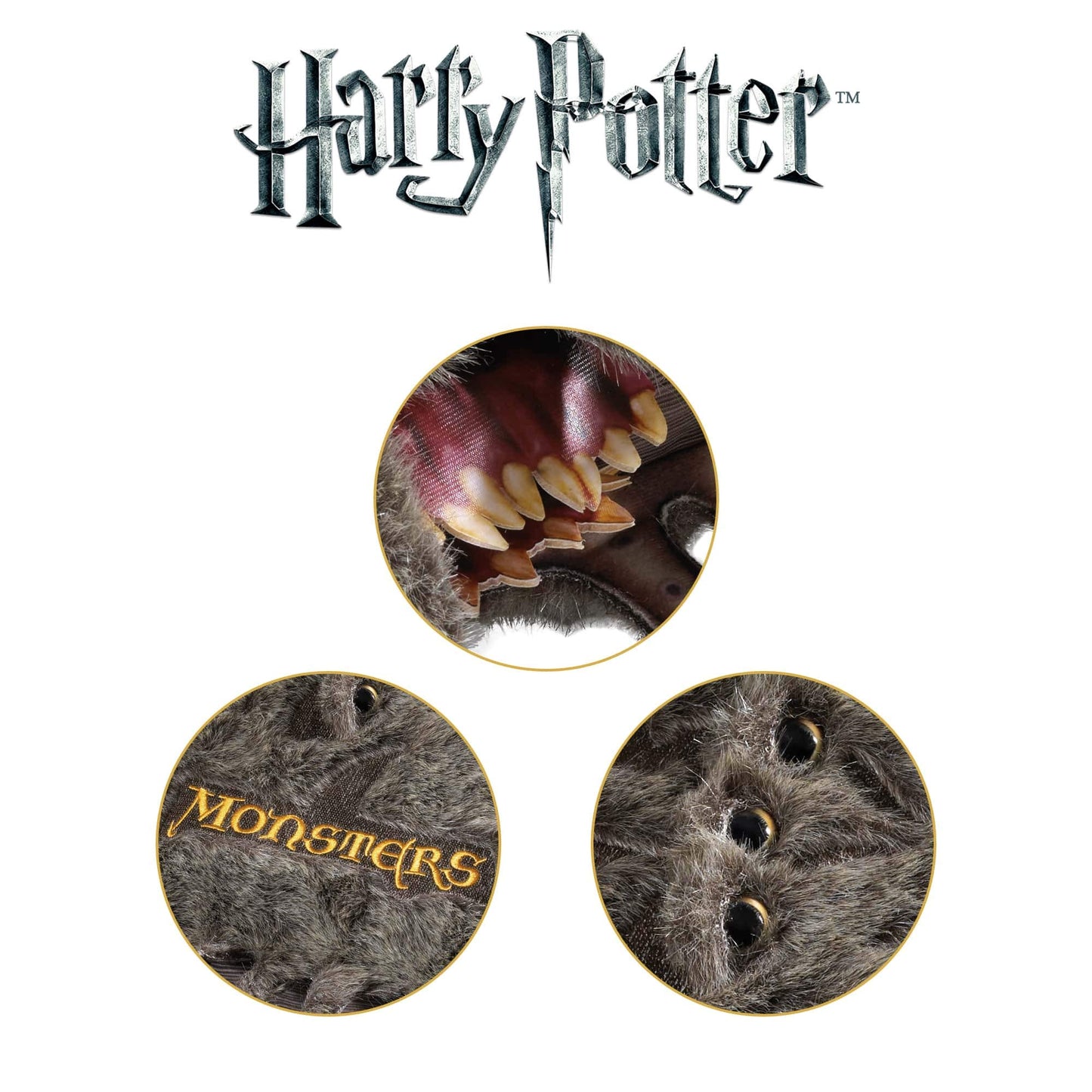The Noble Collection Harry Potter Monster Book of Monsters Plush - 35.5 cm, Multicolour, Model NN7972, Plastic