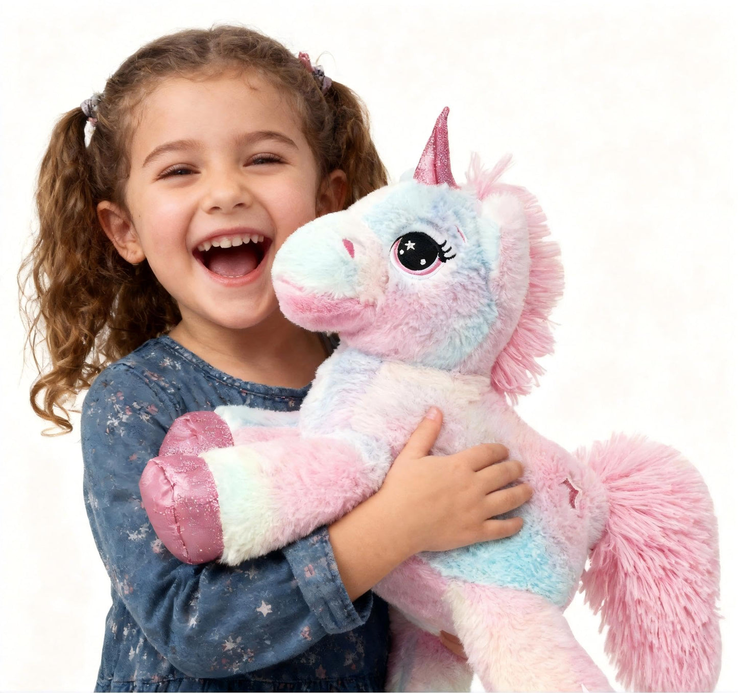 LELELONG Small Stuffed Unicorn Animal Pink Rainbow Plush Little Plushy Fluffy Gifts for Kids Girls Boys Girlfriend for Birthday