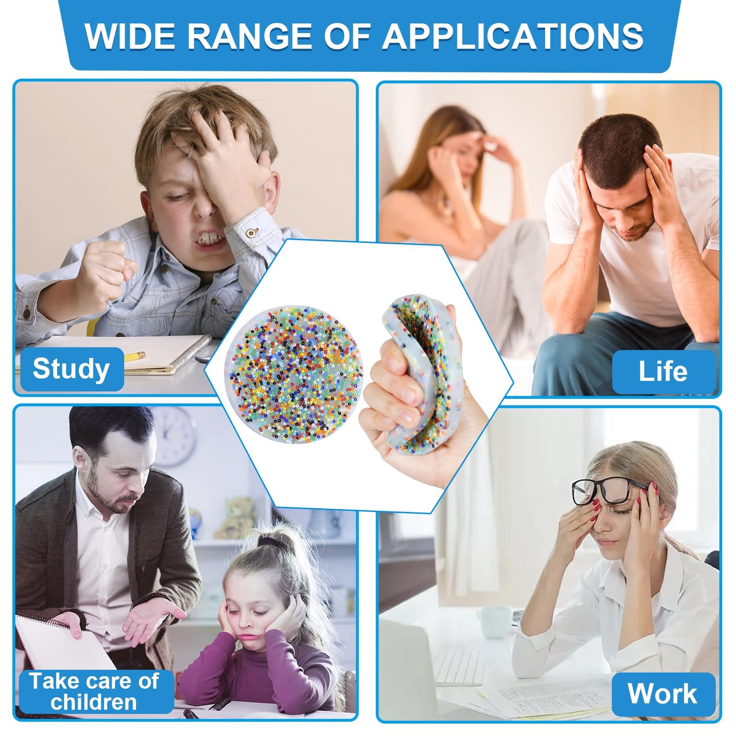 Skin Picking Fidget Toy, Silicone Picky Party Pad, Sensory Toys For Skin Pickers, Dermatillomania Fidget Toys Relax Anxiety Toy