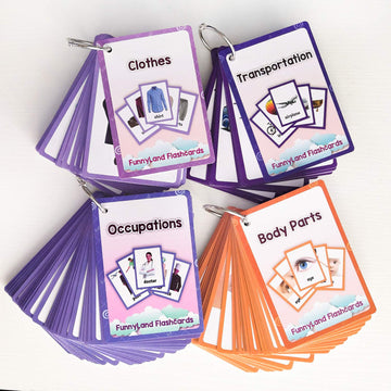 Transportation/Clothes/Occupations/Body Parts Pocket Flash Cards Learn English Kids Baby Toys For Child Pre-Kindergarten