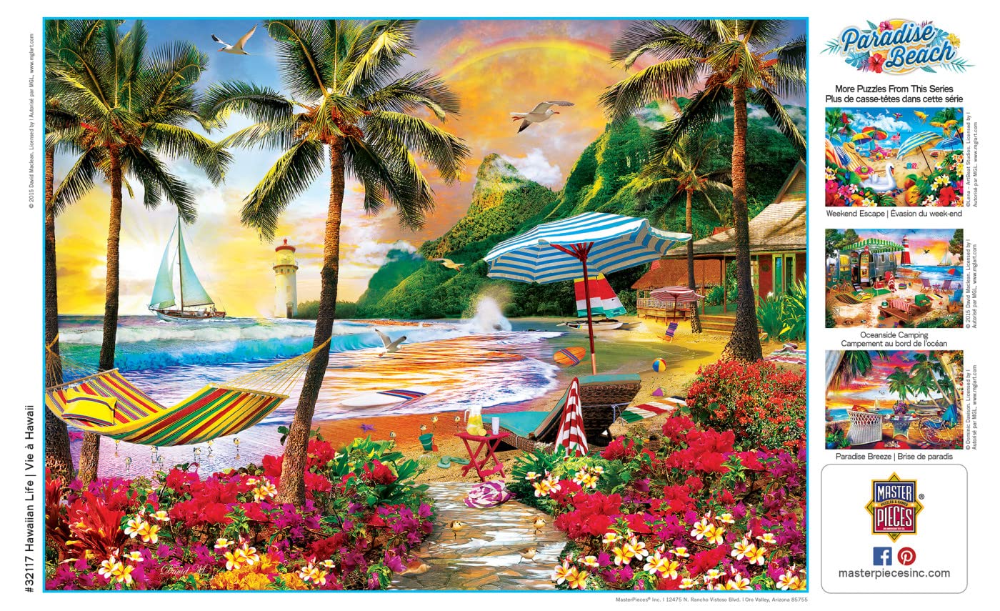 Masterpieces 550 Piece Jigsaw Puzzle For Adults And Family - Hawaiian Life - 18''X24''