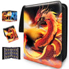 Trading Card Binder for TCG Cards 9-Pocket Portable Card Collector Ablum Holder Book Fits 900 Cards with 50 Removable Sleeve Waterproof BKM Card Binder Display Storage Carrying Cases for TCG -Dragon