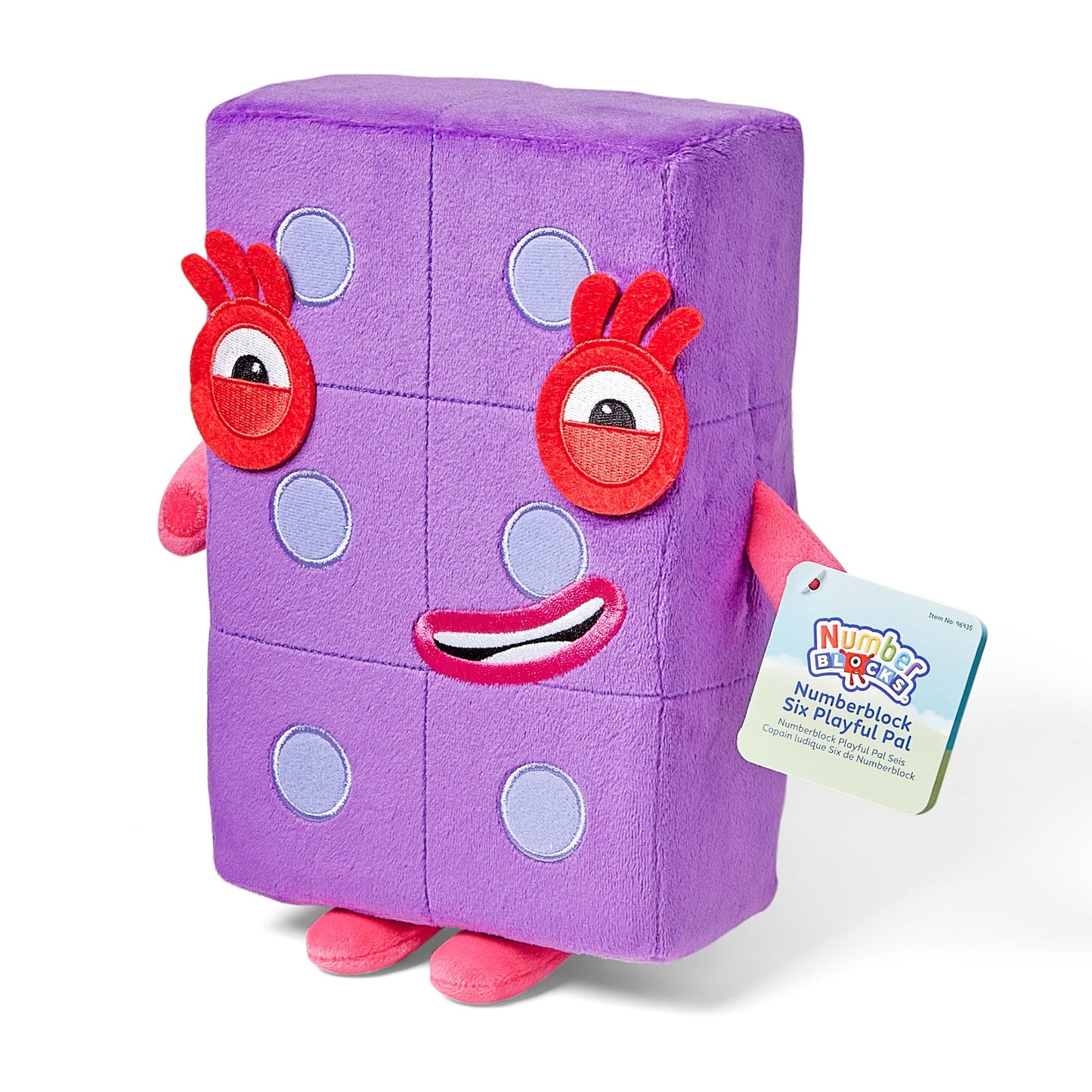Hand2Mind Numberblock Six Playful Pal Plush, Numbers For Toddlers, Preschool Math Learning Toys, Stuffed Animal Plushies, Counti