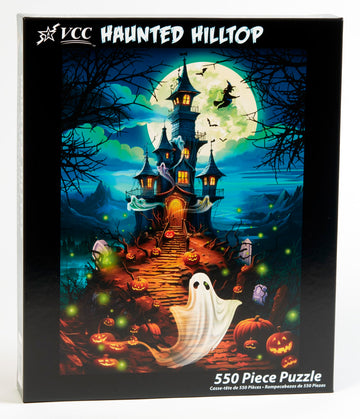 Vermont Christmas Company Haunted Hilltop Halloween Jigsaw Puzzle, 550 Pieces, 24" x 18", Puzzle Board, Model VC1320