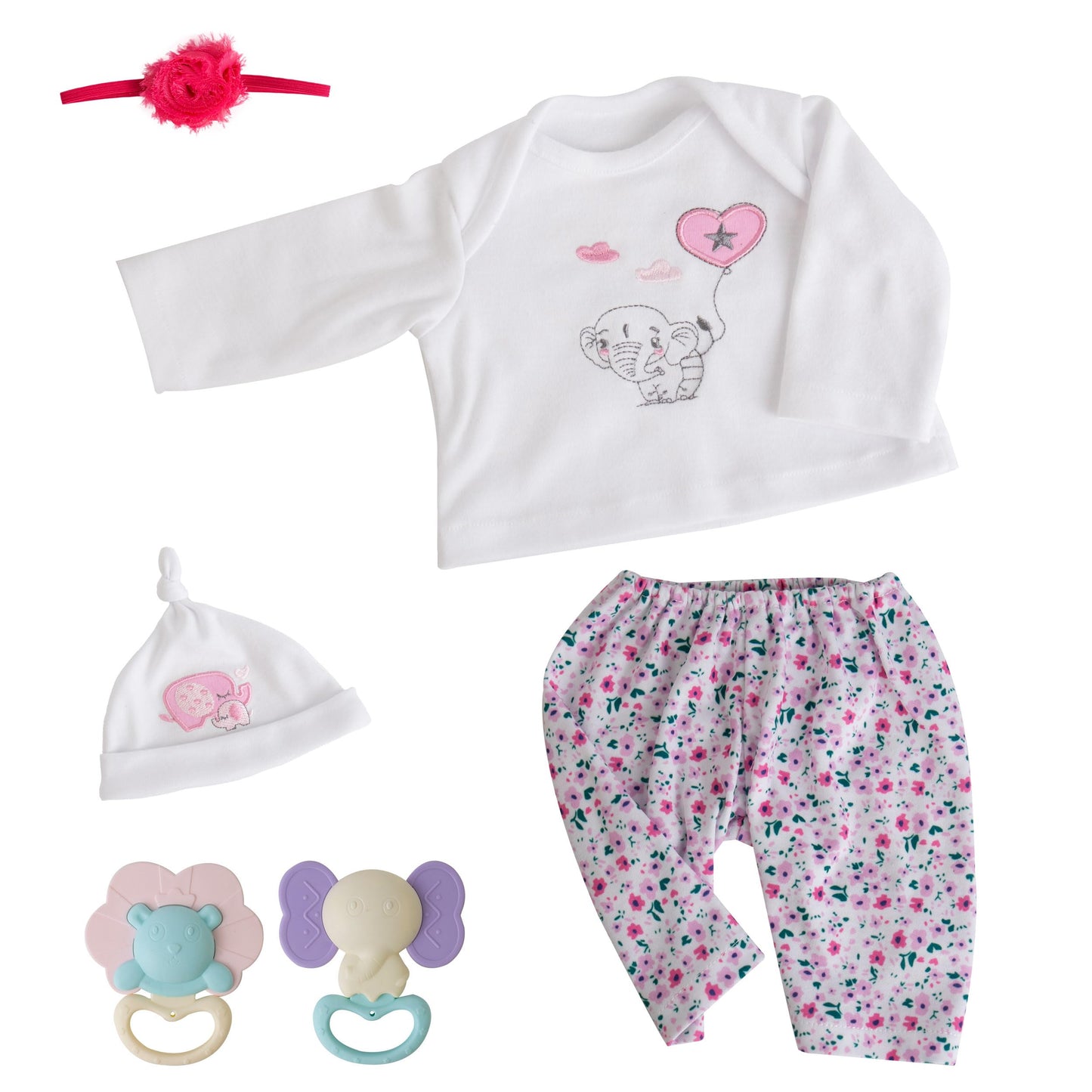 Ekokiz Reborn Baby Dolls Clothes Girl Perfectly Cute Baby Dolls Clothes 17-22 Inches Baby Doll Accessories White Baby Clothes Fo
