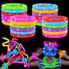 Kannove Glow Sticks Party Favor Supplies For Kids Bulk 48 Pcs, Led Light Up Pop Tubes For Toddlers, Neon Glow In Dark Bracelets