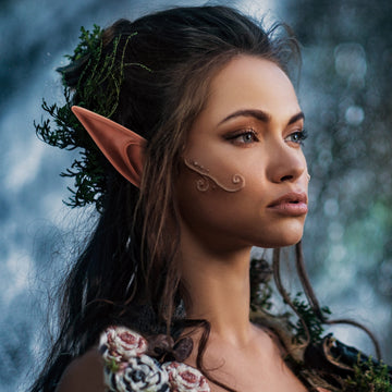 FRESHME Brown Silicone Pixie Elf Ears Set - 6 Pairs for Cosplay & Costumes