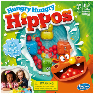 Hungry Hungry Hippos Kids Board Game, Preschool Games for 2-4 Players, Easy to Play Kids Games, Family Board Games for Kids, Kid