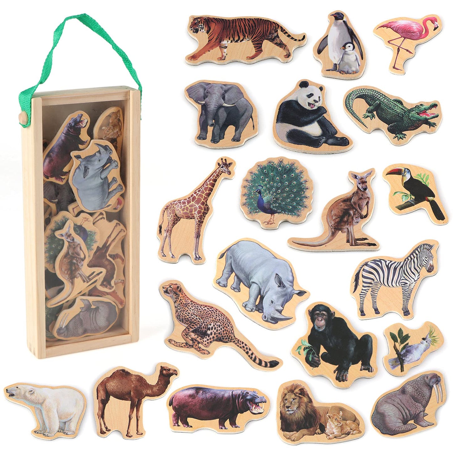 Steventoys Refrigerator Magnets For Kids Zoo Animals,Fridge Magnets For Toddlers Kids Magnets Toys Toddler Learning Developmenta