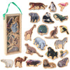 Steventoys Refrigerator Magnets for Kids Zoo Animals Fridge Magnets for Toddlers Kids Magnets Toys Toddler Learning Developmental Toys Magnetic Toys for Baby Kids Wooden Animal Magnets