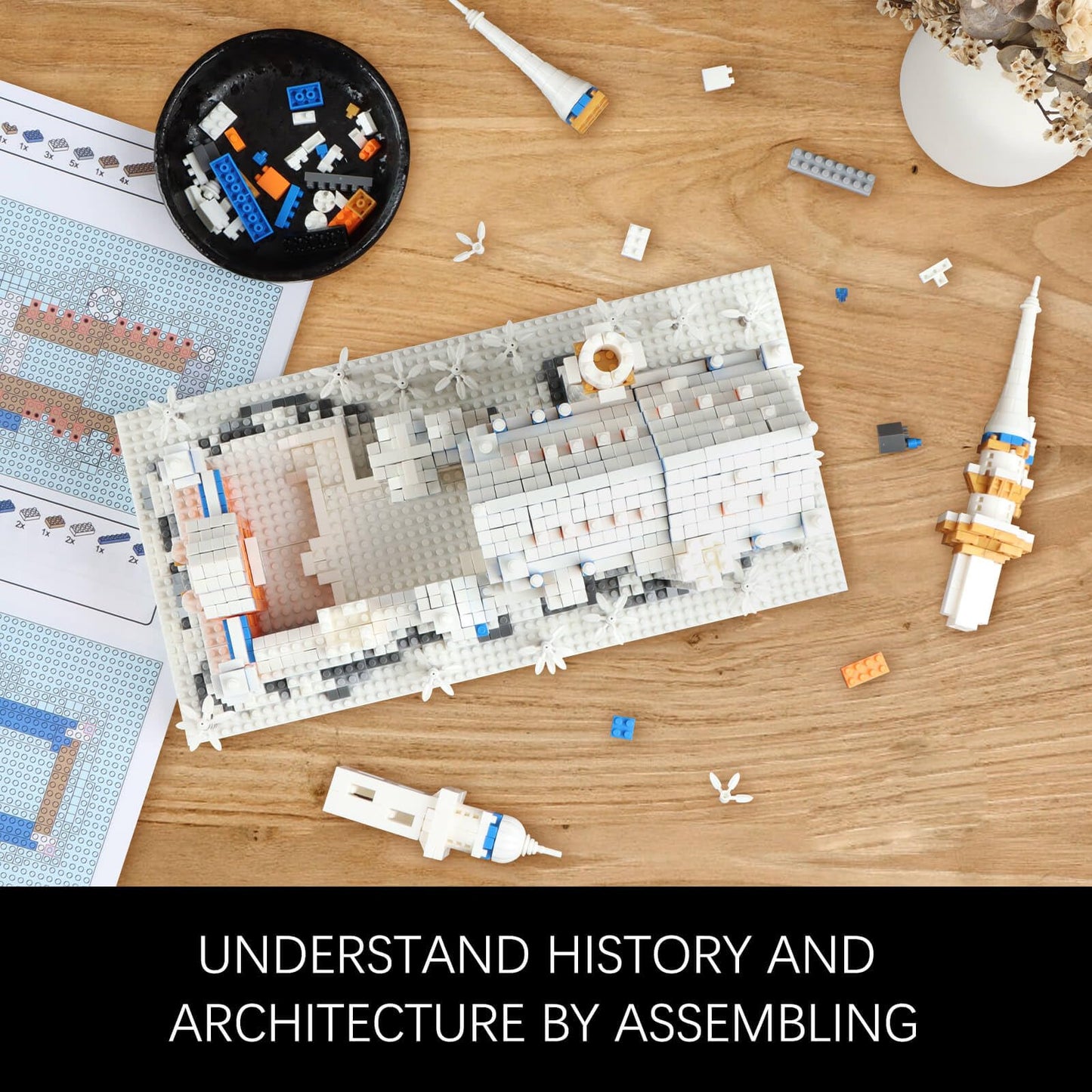 Vziimo Germany Swan Stone Castle Micro Building Blocks Set, Famous World Architecture Model Creative Collection Building Toys For Adults And Kids 14+ (2800? Pieces)