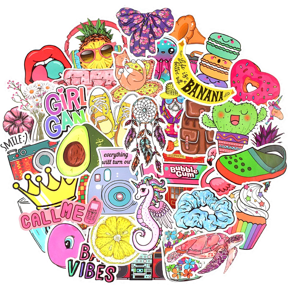 Qtl Vsco Stickers For Teen Girls Cute Stickers For Hydroflask Waterproof Stickers For Tween Girls Laptop Stickers For Teen Girls