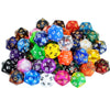 SmartDealsPro 50-Pack D20 Polyhedral Dice Set in Mix Colors with Pouch for DND RPG MTG Table Games
