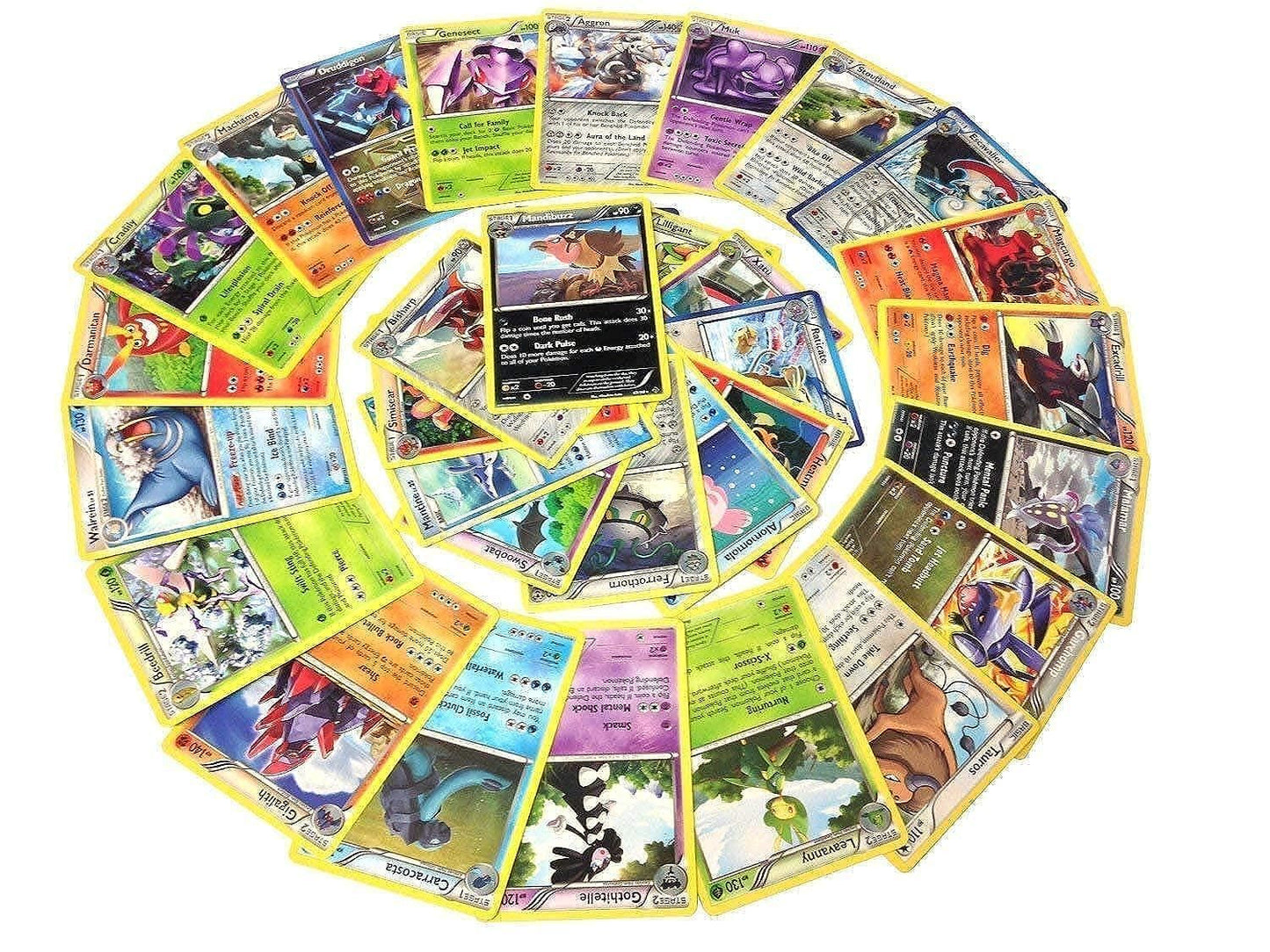 25 Rare Pokemon Cards With 100 Hp Or Higher (Assorted Lot With No Duplicates) (Original Version)