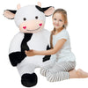 Cudhug 32'' Large Cow Stuffed Animal, Giant Soft Plush Fluffy Cow Toy Birthday Holiday Party Gifts for Kids Girls Boys