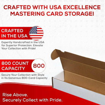 (3) Premium 800 Count Storage Box Trading Card Storage Box Cardboard Perfect Baseball Card Storage Box - Made In The Usa