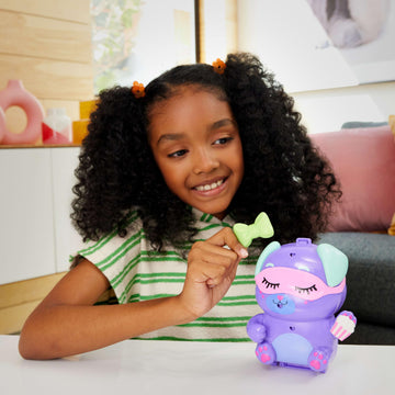 Polly Pocket Dolls And Playset, Sleepover Puppy Compact, Travel Toy With 1 Micro Doll, Pet Dogs, Food & Fashion Styling Accessor