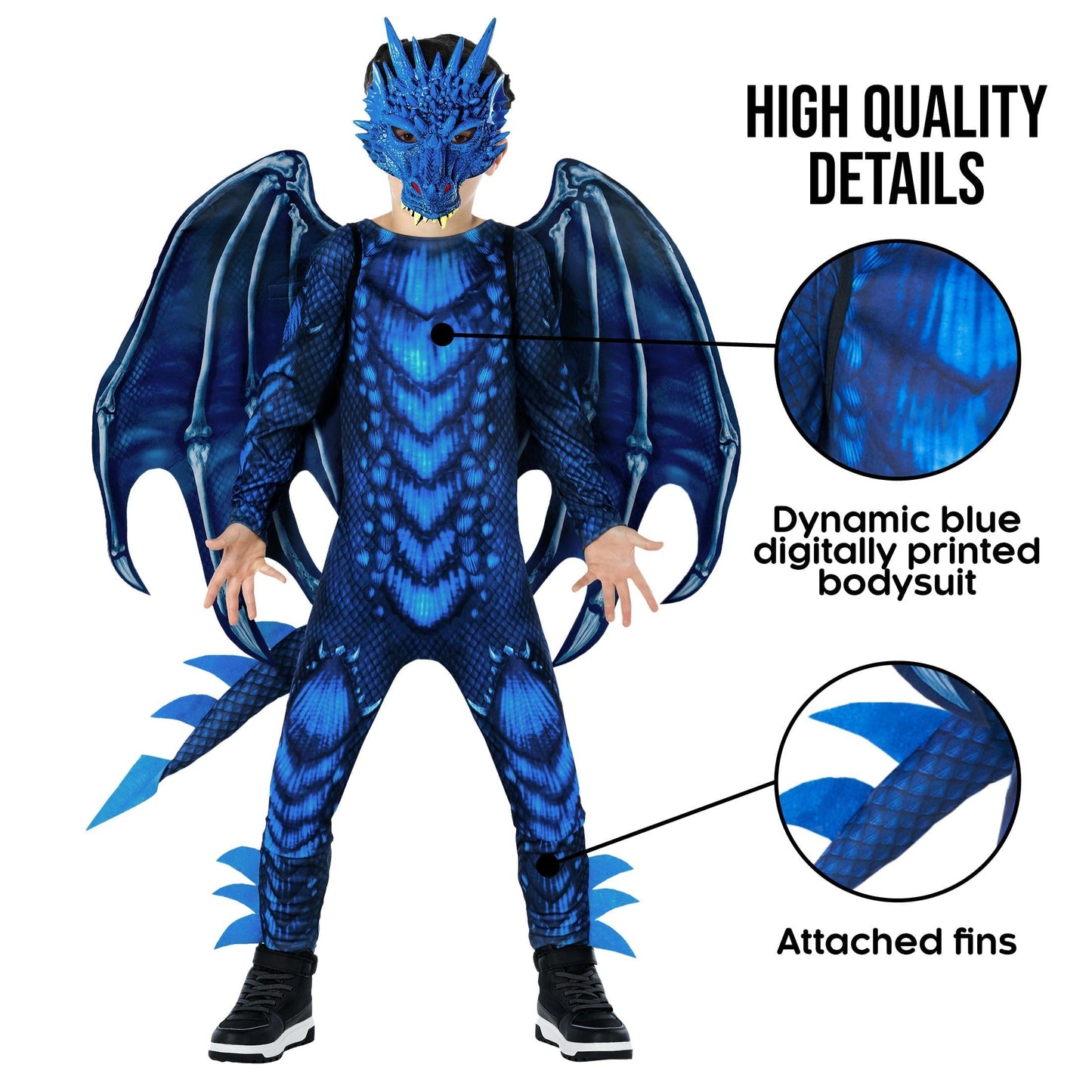 Morph Blue Dragon Costume For Kids, Dragon Wing Costumes For Boys, Halloween Costumes Kids, Boys Halloween Costume, Medium