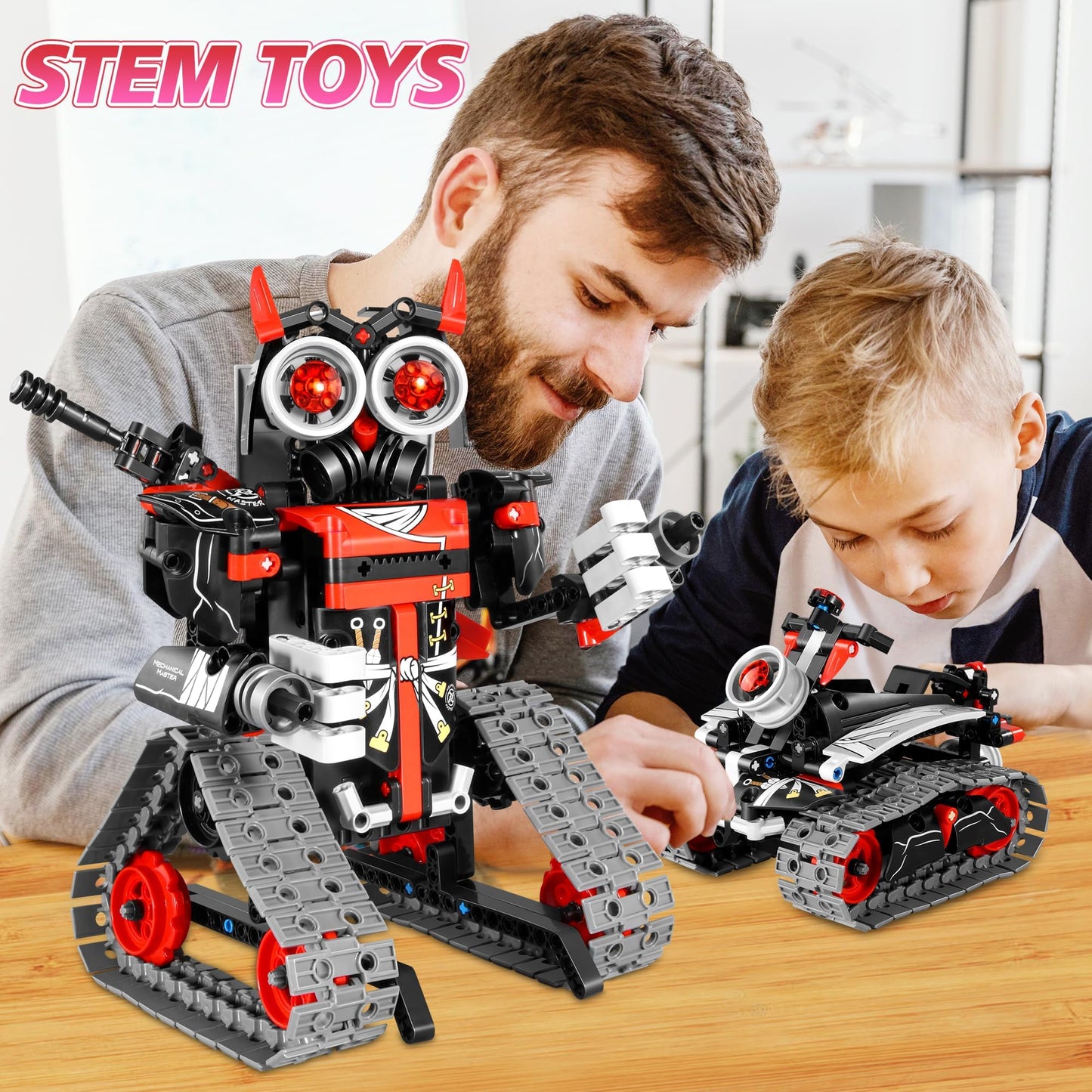 Mojino Stem Robot Building Kit For Boys 6-12, App & Remote Control Rc Toy For Kids Science Learningdiy Educational Gift Set For