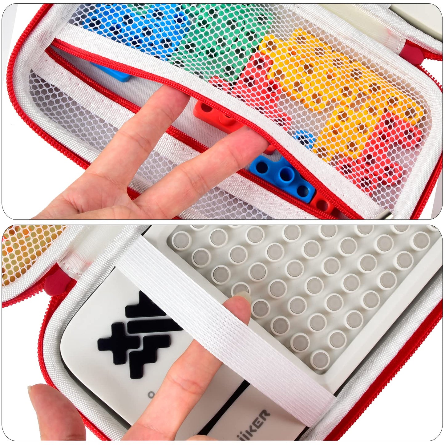 Case Compatible With Giiker Super Blocks Puzzle Game, Super Slide Brain Teaser Puzzle Holder, Organizer Storage Bag For Electronic Brain Game Console & Puzzles For Kids Boys And Girls -Box Only-White