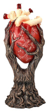 Pacific Giftware Red Anatomical Heart Tree With Greenman Trunk Statue Figurine 13.19” Tall