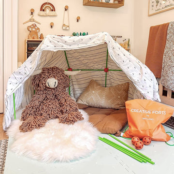 Tiny Land Kids-Fort-Building-Kit-80 Pieces-Creative Fort Toy For 5,6,7,8 Years Old Boy & Girls-Stem Building Toys Diy Castles Tu