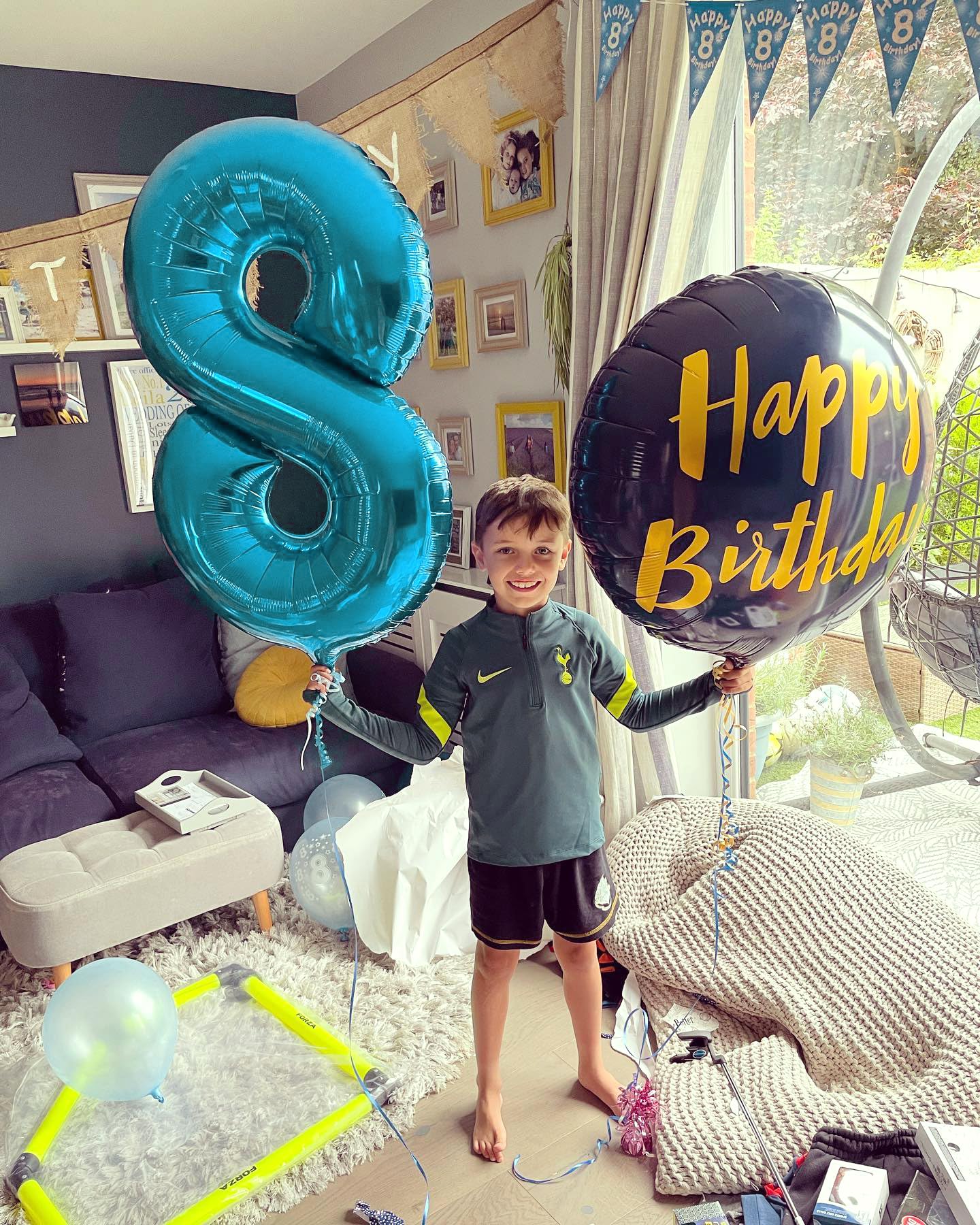 8 Balloon, Blue Number Balloons 40 Inch, 8Th Birthday Decorations For Boys Girls, Blue Birthday Balloons, Blue Party Supplies, N