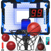 Remote Control Basketball Hoop Indoor For Kids, Over Door Basketball Hoop With Electronic Scoreboard, Mini Basketball Hoop With