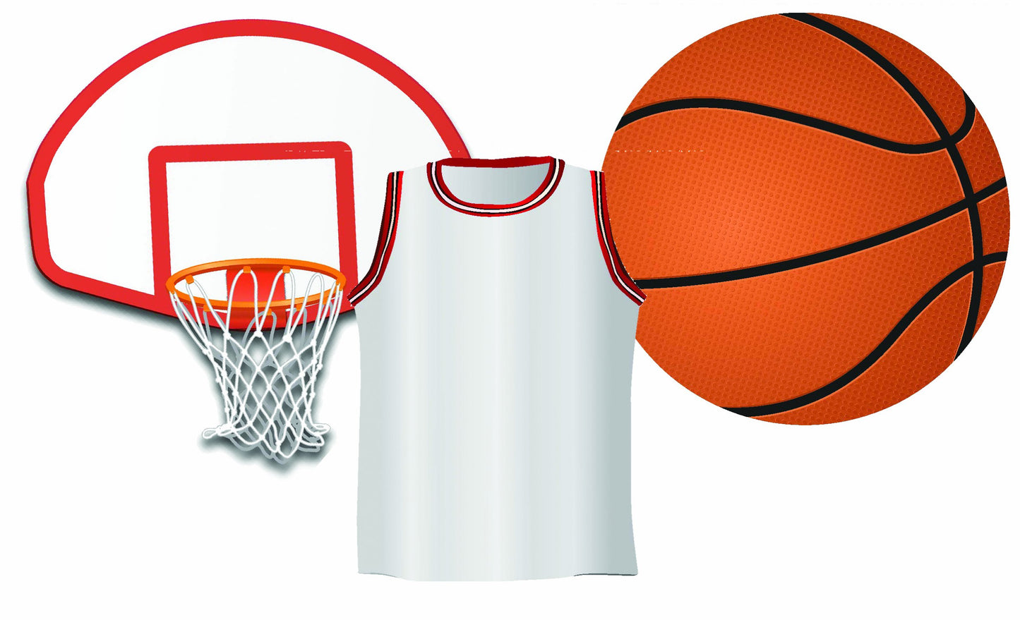 Eureka Basketball Paper Cut Outs