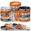 Morcheiong 36 Pieces Halloween Rubber Bracelets 6 Classic Design Silicone Wristbands for Halloween Scary Party Supplies