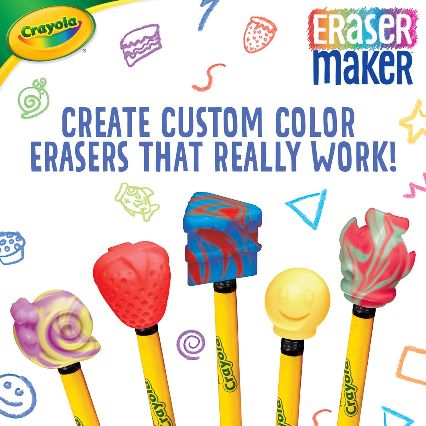 Crayola Eraser Maker, Diy Craft Kit, Gift For Kids, 8, 9, 10, 11