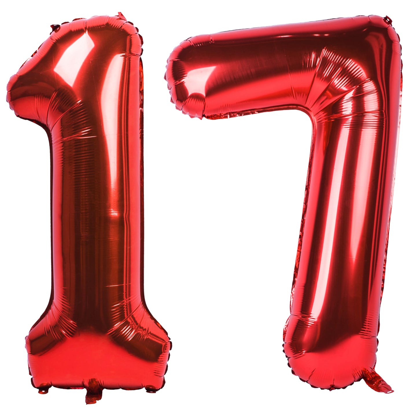 40 In Red Number Balloons Helium Foil Mylar Balloon Birthday Party Banquet Decoration Digital 17