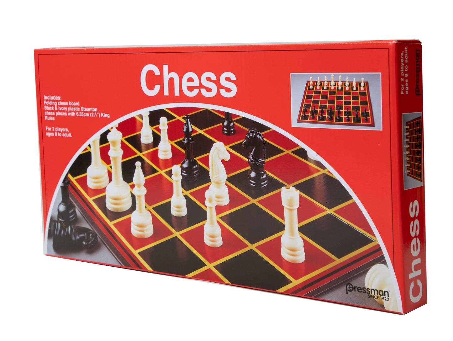 Pressman Chess - With Folding Board And Full Size Chess Pieces