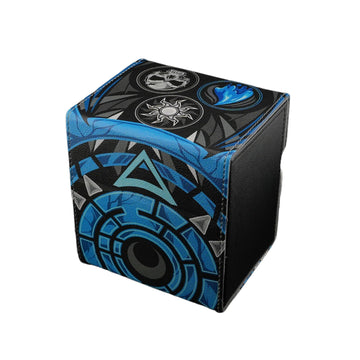 Ai protective covering MTG Commander 100+ Card Custom Art Deck Box With Storage (White/Blue/Black)