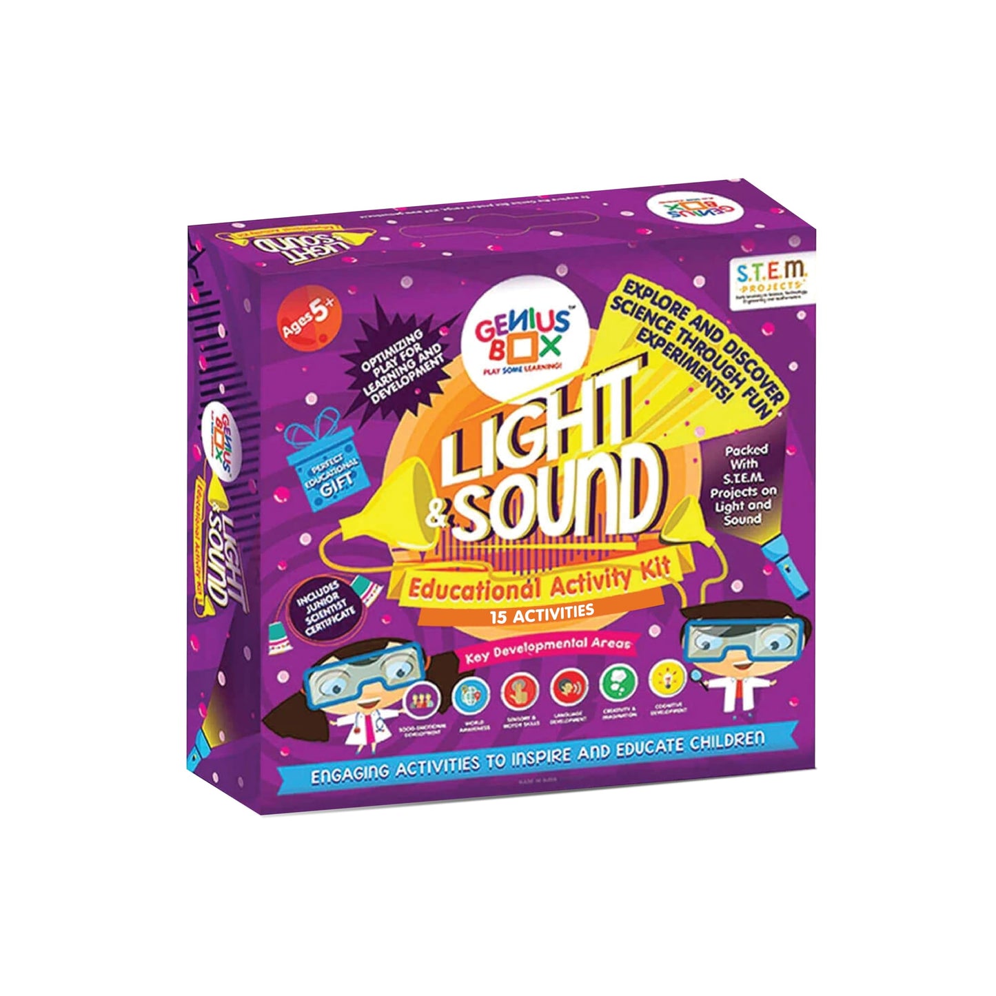 Genius Box - Play Some Learning Stem Toy For 5+ Year Age: Light And Sound Diy,Activity Kit, Learning Kit, Educational Kit,Multic