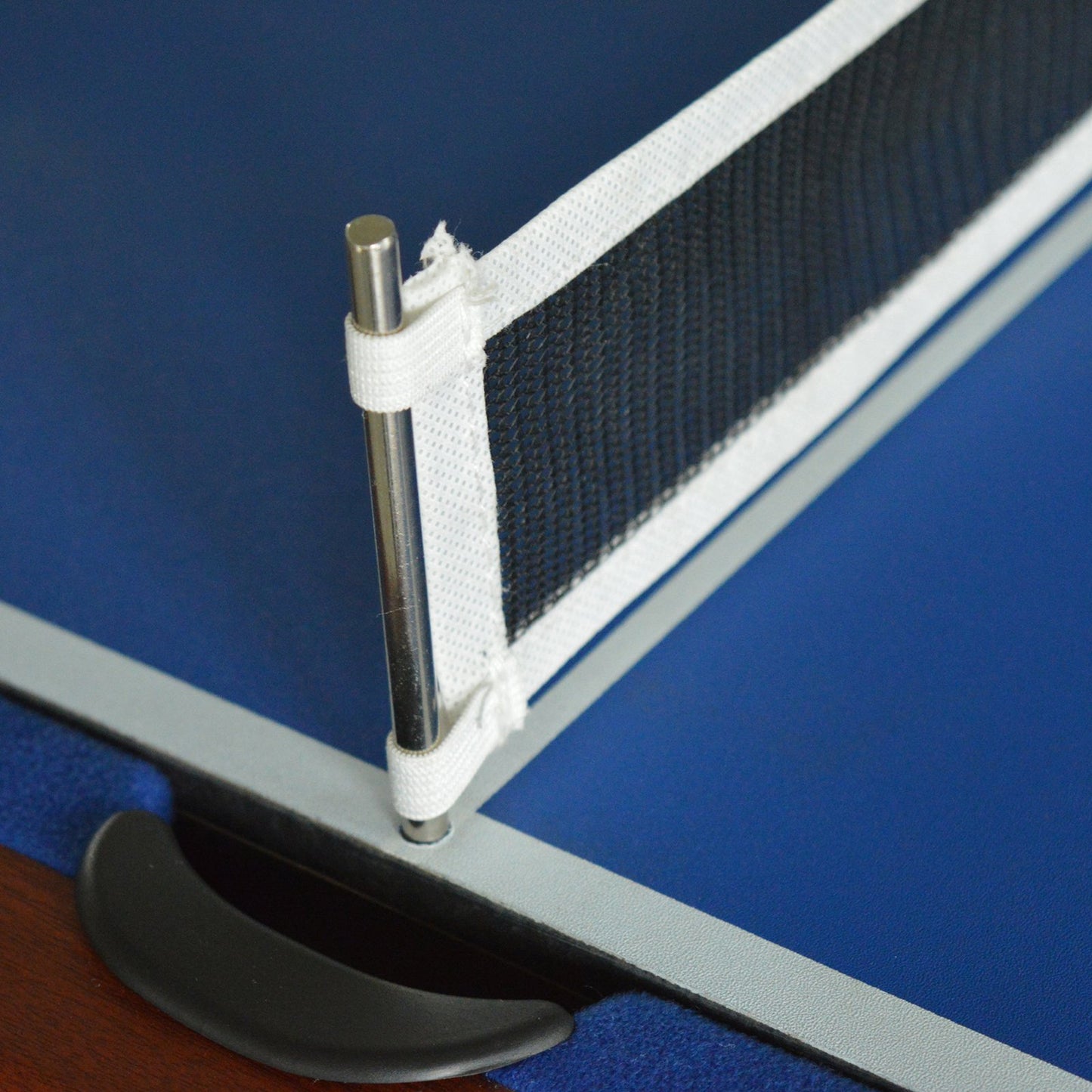 Hathaway Triad Multi Game Table - Space-Saving 48-In Pool Table With Lightweight Table Tennis And Glide Hockey Table Topper For Family Game Rooms - 3 In 1 Game Table With Complete Accessories - Blue