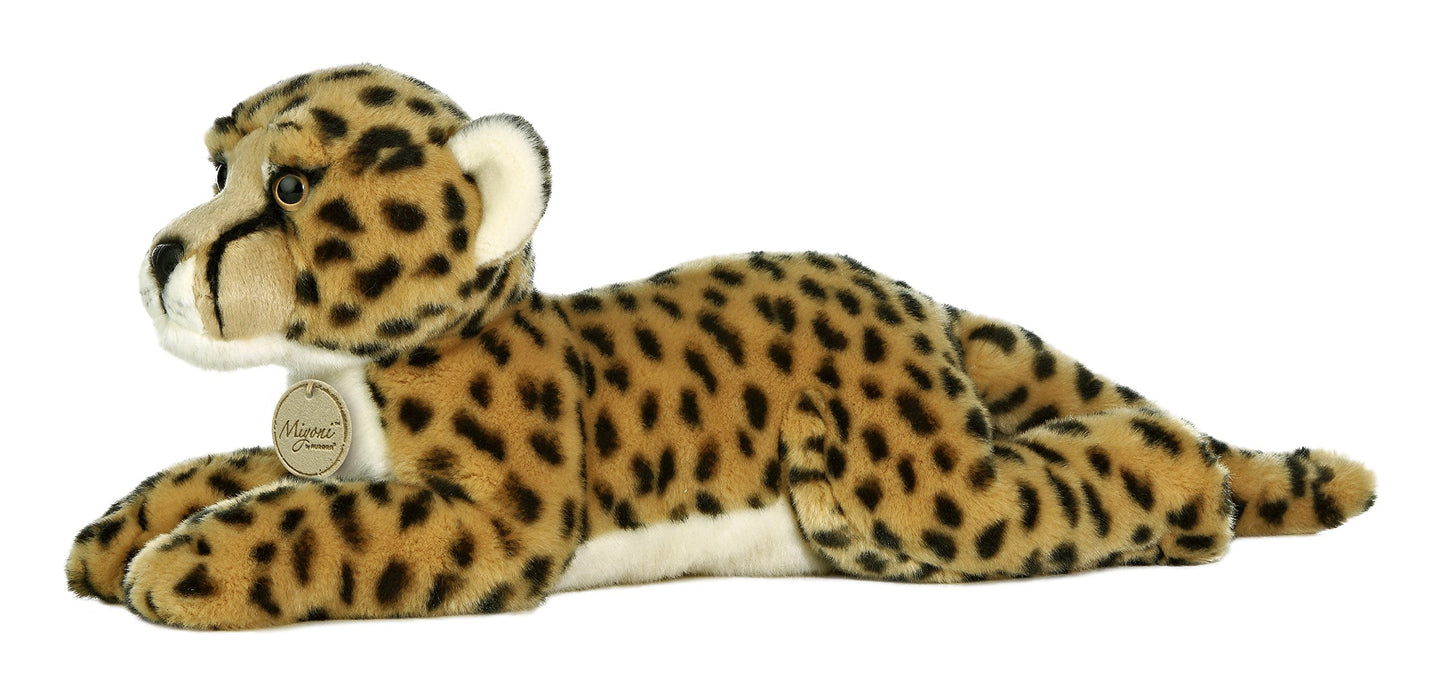 Aurora® 17 Realistic Miyoni® Cheetah Stuffed Animal - Lifelike Detail, Brown - Perfect for Cherished Companionship